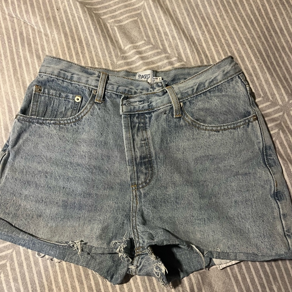 Princess Polly Light Blue Jean Shorts